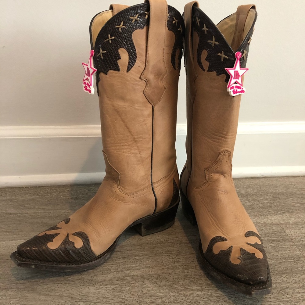 Brown Leather Cowgirl Boots